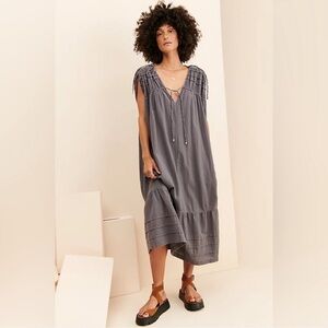 Free People In The Mood For This Midi Cotton Boho Dress Small